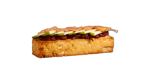 Brie con mermelada de cebolla y crunchy bacon